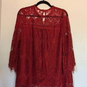 Blu Pepper Rust Lace Blouse